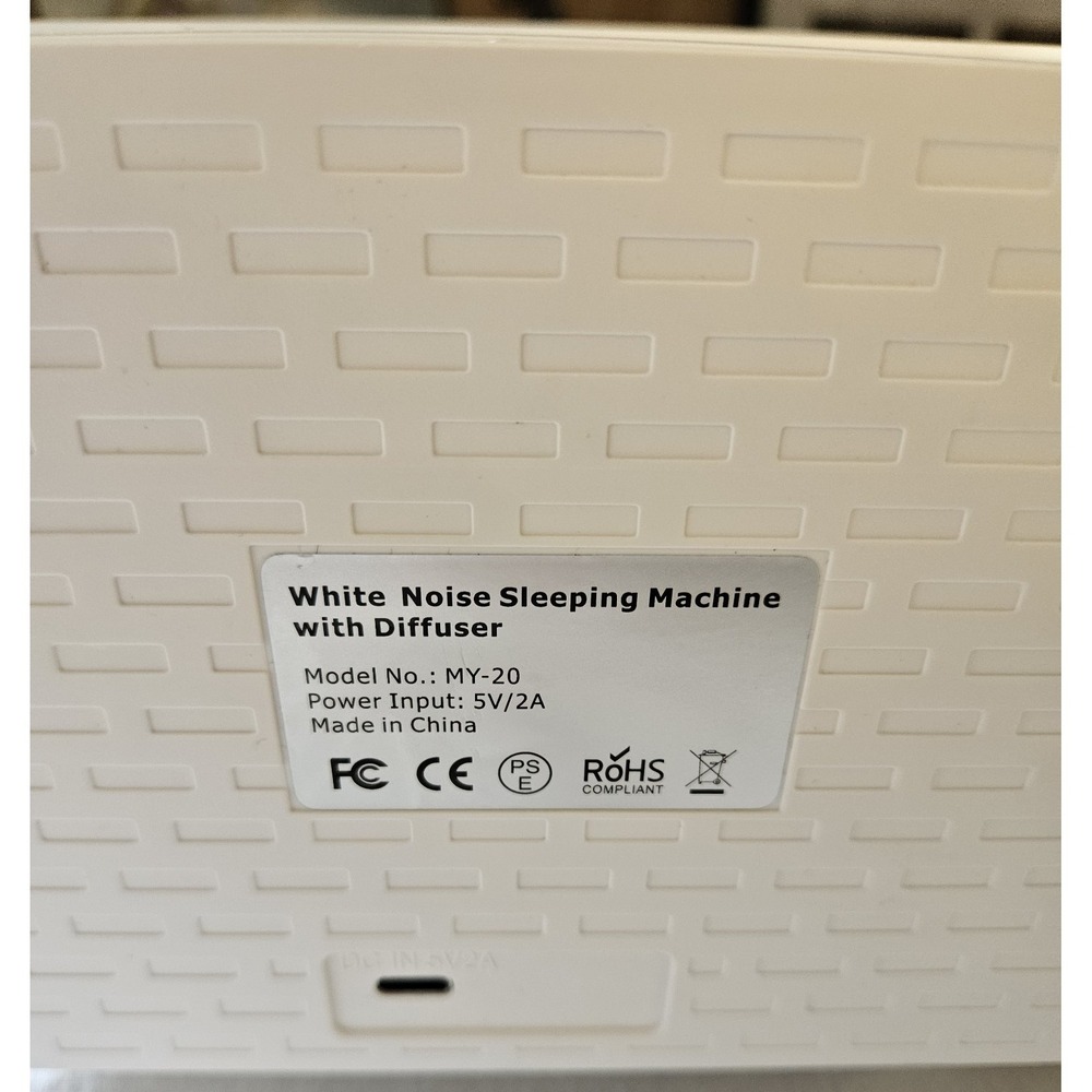 White Noise Machine w/ Diffuser MY-20 Sleep Sound Machine Timer USB Portable - Picture 3 of 4